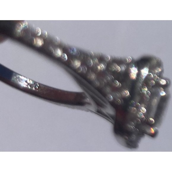 Vintage Sterling Silver Ring, SK9, Nice Platinaire Diamond Ring, Tested - Picture 4 of 8